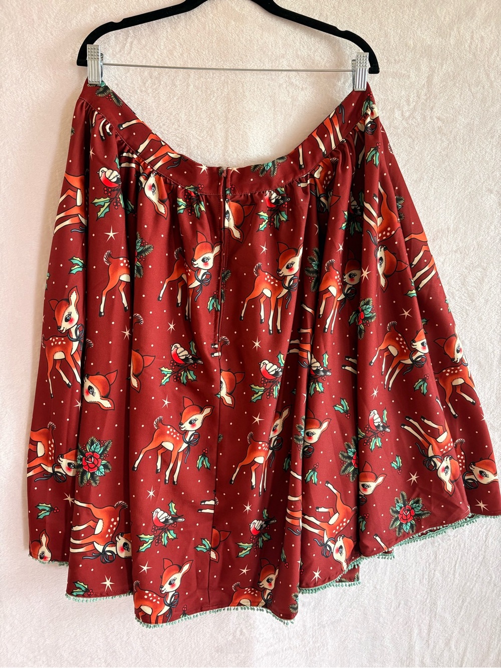 🎄 Sourpuss Reindeer Skirt – Women’s 3X – Christmas Holiday Retro Skirt